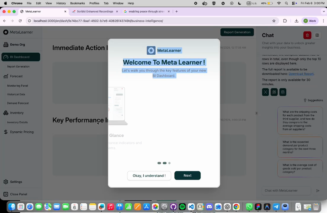 Onboarding welcome screen